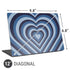 Blue Heart Pattern Universal Laptop 12in (9.8 x 6.8in) Skin