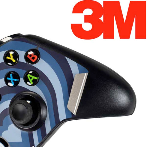 Blue Heart Pattern Xbox One Controller Skin