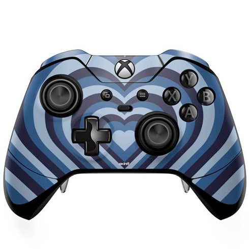 Blue Heart Pattern Xbox One Elite Controller Skin