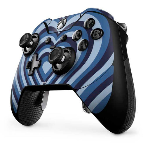 Blue Heart Pattern Xbox One Elite Controller Skin