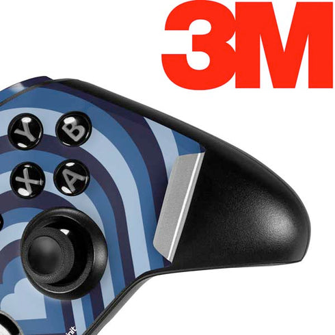 Blue Heart Pattern Xbox One Elite Controller Skin