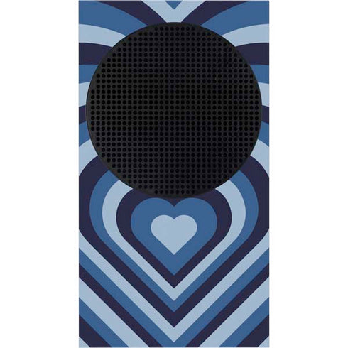 Blue Heart Pattern Xbox Series S Console Skin