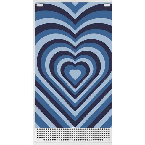 Blue Heart Pattern Xbox Series S Console Skin