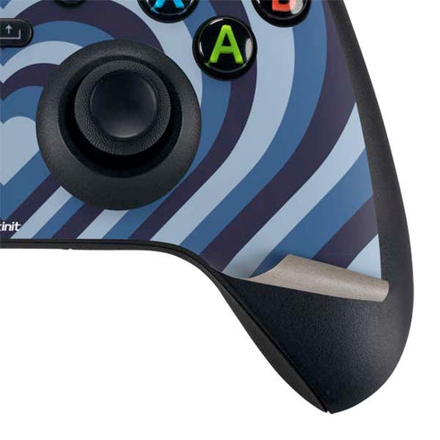 Blue Heart Pattern Xbox Series X Controller Skin