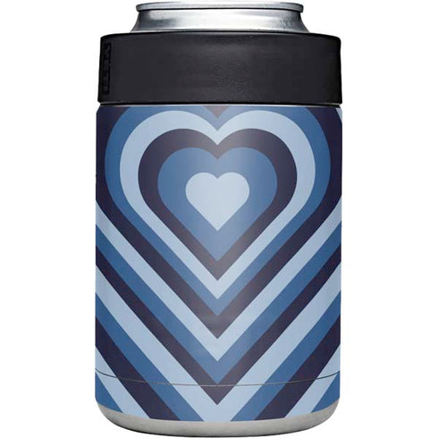 Blue Heart Pattern Yeti Colster Can Insulator Skin