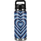 Blue Heart Pattern YETI Rambler 26oz Bottle Skin