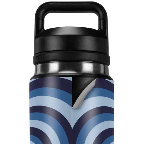 Blue Heart Pattern YETI Rambler 26oz Bottle Skin