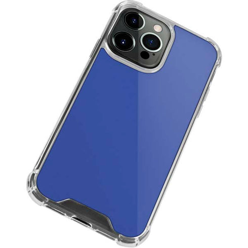 Blue Solid iPhone 13 Pro Max Clear Case