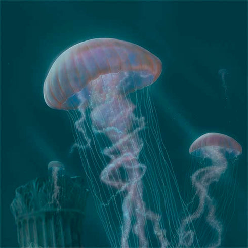 Vincent Hie Blue Jellyfish Nintendo 2DS XL (2017) Skin