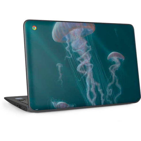 Blue Jellyfish by Vincent Hie HP Chromebook Skin