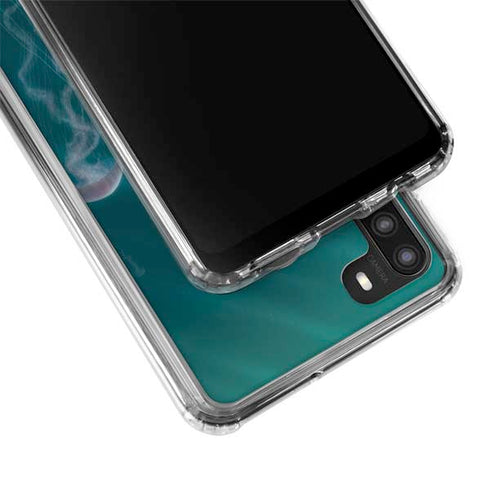 Vincent Hie Blue Jellyfish Galaxy A21 Clear Case