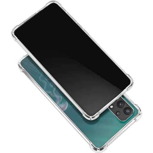 Vincent Hie Blue Jellyfish Galaxy A32 5G Clear Case