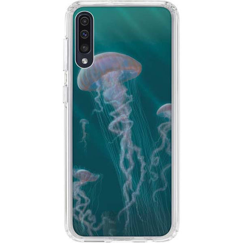 Vincent Hie Blue Jellyfish Galaxy A50 Clear Case