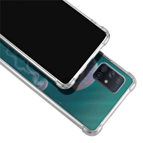 Vincent Hie Blue Jellyfish Galaxy A51 5G Clear Case