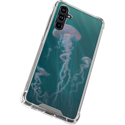 Blue Jellyfish by Vincent Hie Galaxy A54 5G Clear Case