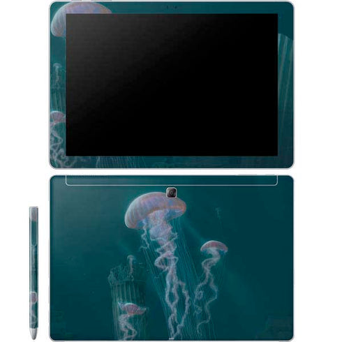 Vincent Hie Blue Jellyfish Galaxy Book 12in Skin