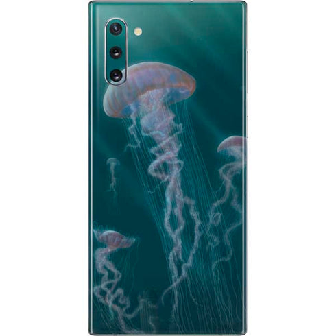 Vincent Hie Blue Jellyfish Galaxy Note 10 Skin