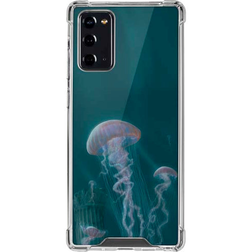 Vincent Hie Blue Jellyfish Galaxy Note20 5G Clear Case
