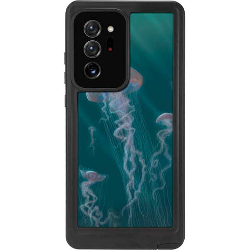 Vincent Hie Blue Jellyfish Galaxy Note20 Ultra 5G Waterproof Case
