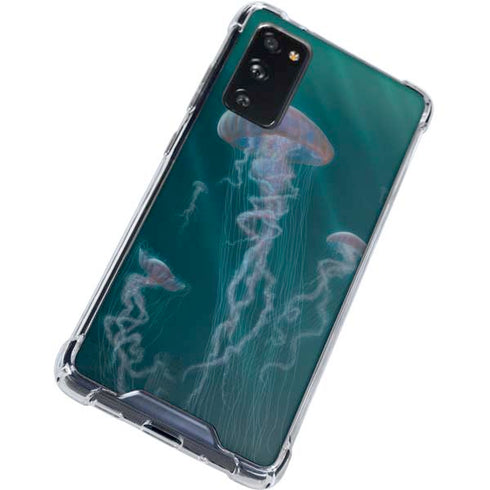 Vincent Hie Blue Jellyfish Galaxy S20 FE Clear Case