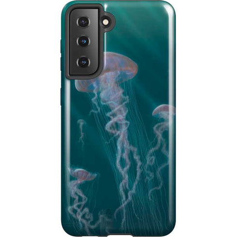 Vincent Hie Blue Jellyfish Galaxy S21 5G Pro Case