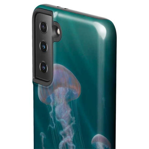 Vincent Hie Blue Jellyfish Galaxy S21 FE Pro Case