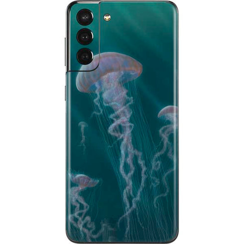 Vincent Hie Blue Jellyfish Galaxy S21 Plus 5G Skin