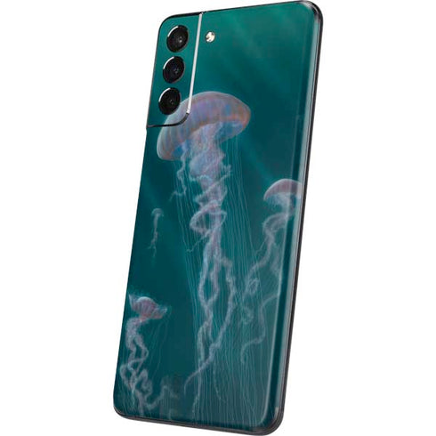 Vincent Hie Blue Jellyfish Galaxy S21 Plus 5G Skin