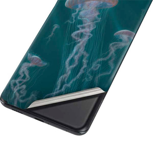 Vincent Hie Blue Jellyfish Galaxy S21 Plus 5G Skin