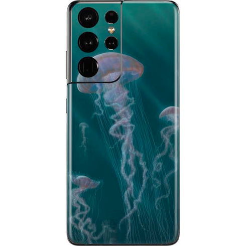 Vincent Hie Blue Jellyfish Galaxy S21 Ultra 5G Skin
