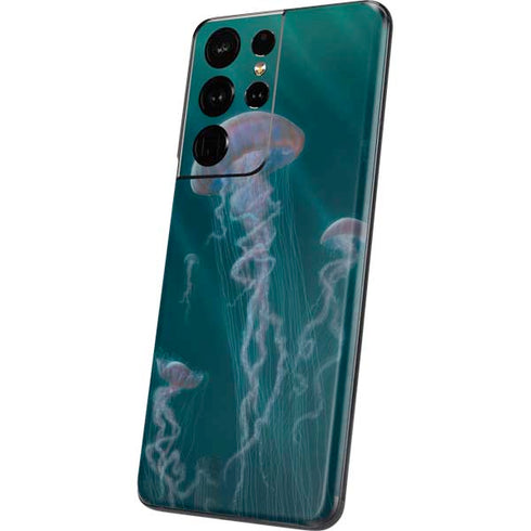 Vincent Hie Blue Jellyfish Galaxy S21 Ultra 5G Skin