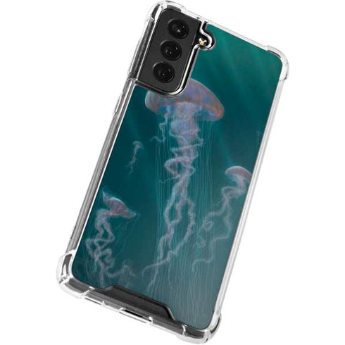 Vincent Hie Blue Jellyfish Galaxy S22 Plus Clear Case