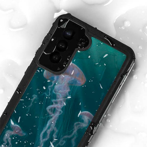 Vincent Hie Blue Jellyfish Galaxy S23 Plus Waterproof Case