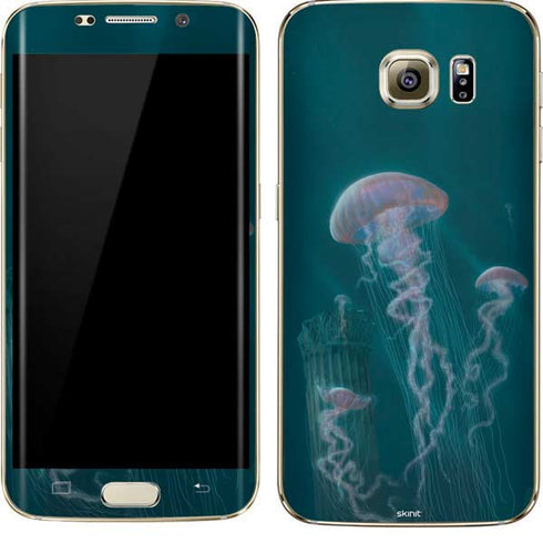 Vincent Hie Blue Jellyfish Galaxy S7 Edge Skin