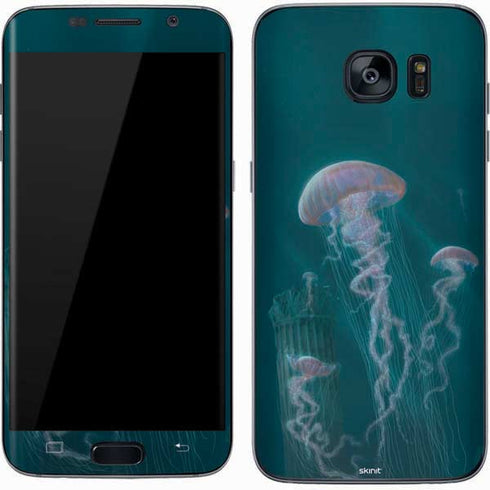 Vincent Hie Blue Jellyfish Galaxy S7 Skin