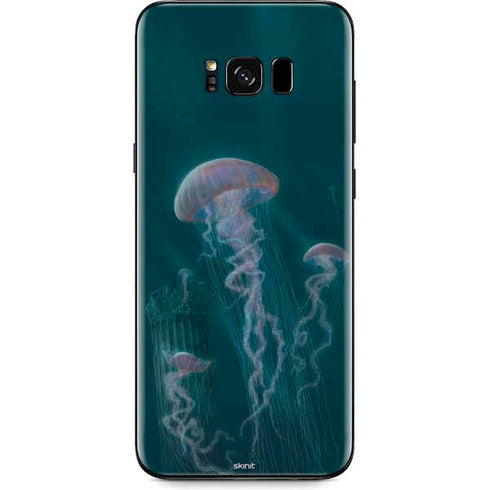 Vincent Hie Blue Jellyfish Galaxy S8 Skin