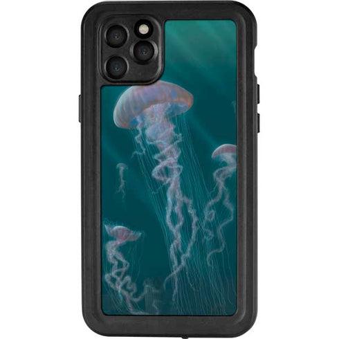 Vincent Hie Blue Jellyfish iPhone 11 Pro Max Waterproof Case
