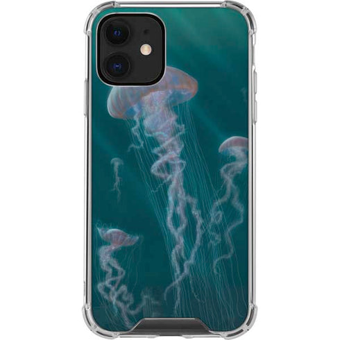 Vincent Hie Blue Jellyfish iPhone 12 Clear Case