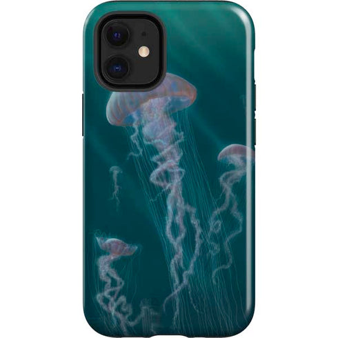 Vincent Hie Blue Jellyfish iPhone 12 Mini Impact Case