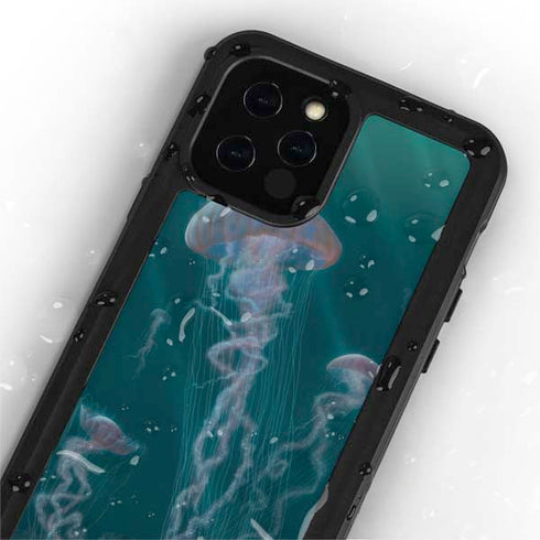 Vincent Hie Blue Jellyfish iPhone 12 Pro Waterproof Case