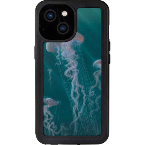 Vincent Hie Blue Jellyfish iPhone 13 Mini Waterproof Case