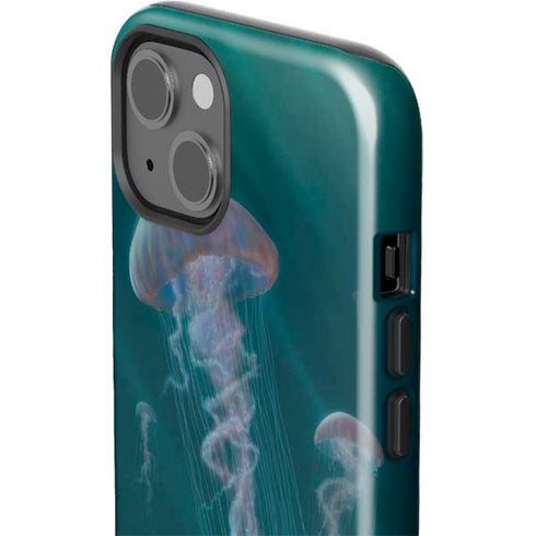 Vincent Hie Blue Jellyfish iPhone 14 Plus Impact Case