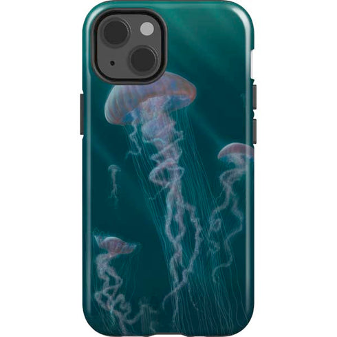 Blue Jellyfish by Vincent Hie iPhone 15 Impact Case