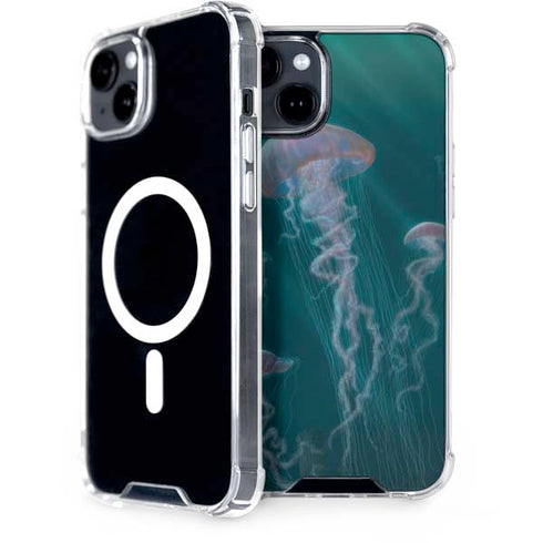 Blue Jellyfish by Vincent Hie iPhone 15 Plus MagSafe Case