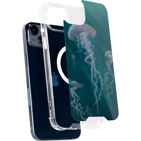 Vincent Hie Blue Jellyfish iPhone 14 Plus MagSafe Case