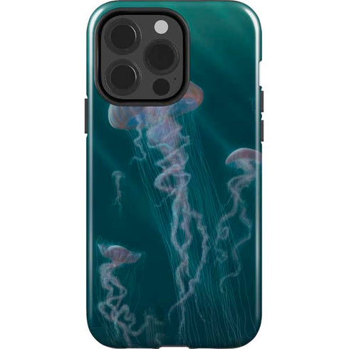 Vincent Hie Blue Jellyfish iPhone 14 Pro Impact Case
