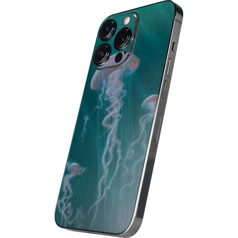 Vincent Hie Blue Jellyfish iPhone 14 Pro Skin