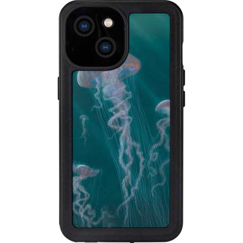 Blue Jellyfish by Vincent Hie iPhone 15 Waterproof Case