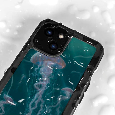 Blue Jellyfish by Vincent Hie iPhone 15 Waterproof Case