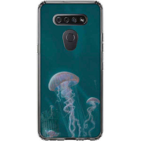 Blue Jellyfish by Vincent Hie LG K51/Q51 Clear Case